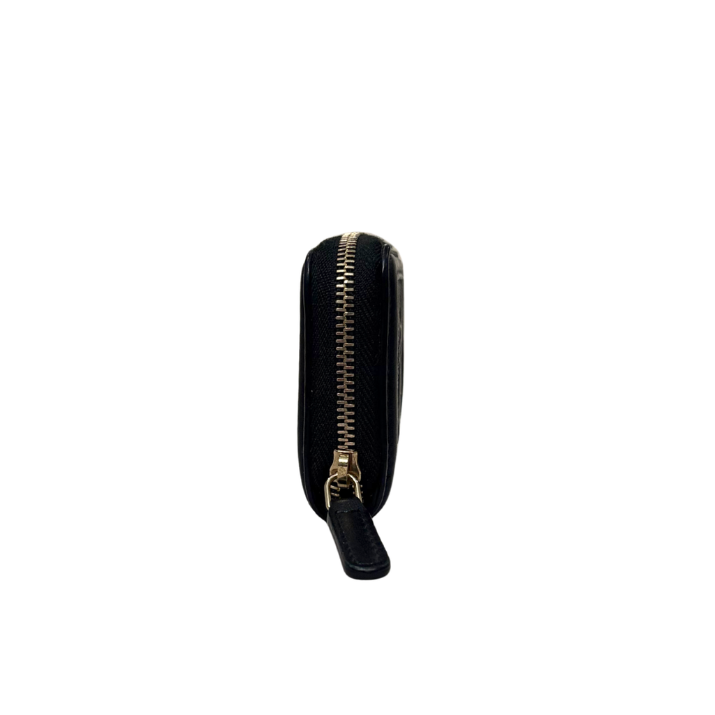 Filigree Wallet Black Caviar Leather Gold Hardware