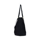 Canvas Tote Bag Black Gold Hardware