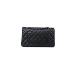 Classic Double Flap Medium Black Caviar Leather Silver Hardware Series 15