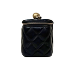 Vanity Case Pearl Crush Lambskin Leather Gold Hardware Microchip