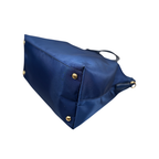 Tessuto Nylon Bag Blue Gold Hardware