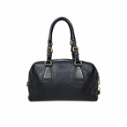 Bauletto Bag Vitello Black Daino Leather Gold Hardware