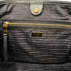 Canvas Tote Bag Black Gold Hardware