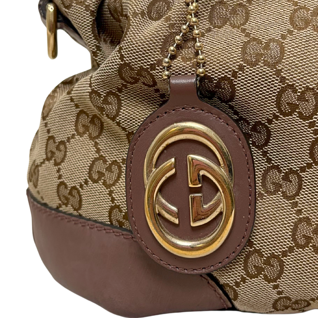 Sukey Bag GG Supreme Canvas Gold Hardware