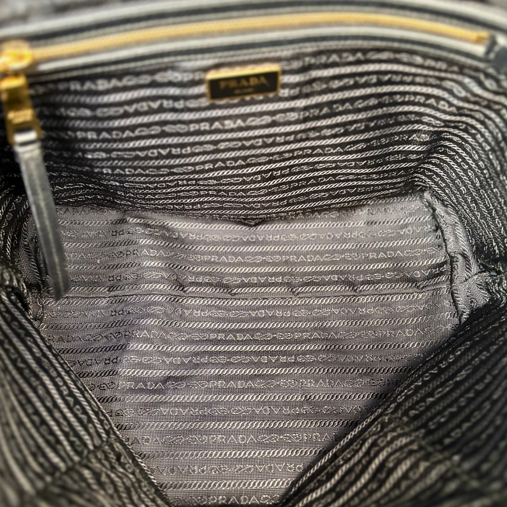 Canvas Tote Bag Black Gold Hardware