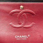 Classic Double Flap Medium Black Caviar Leather Silver Hardware Series 15