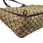 Abbey D-Ring Brown GG Canvas Silver Hardware