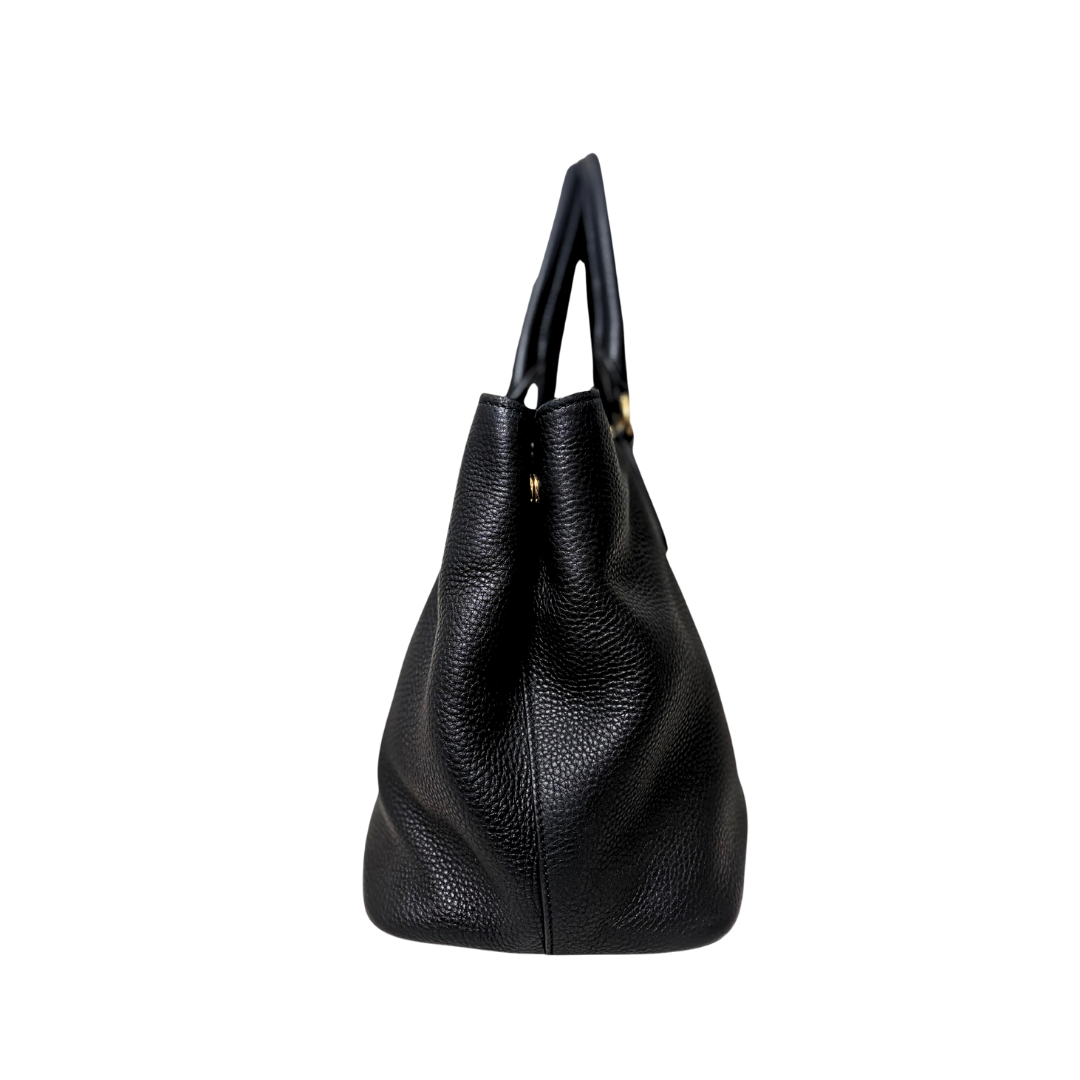Vitello Daino Tote Bag Gold Hardware
