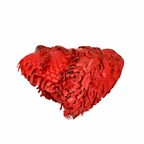 Nappa Intrecciato Lido Patchwork Fringe Tote Bag Red