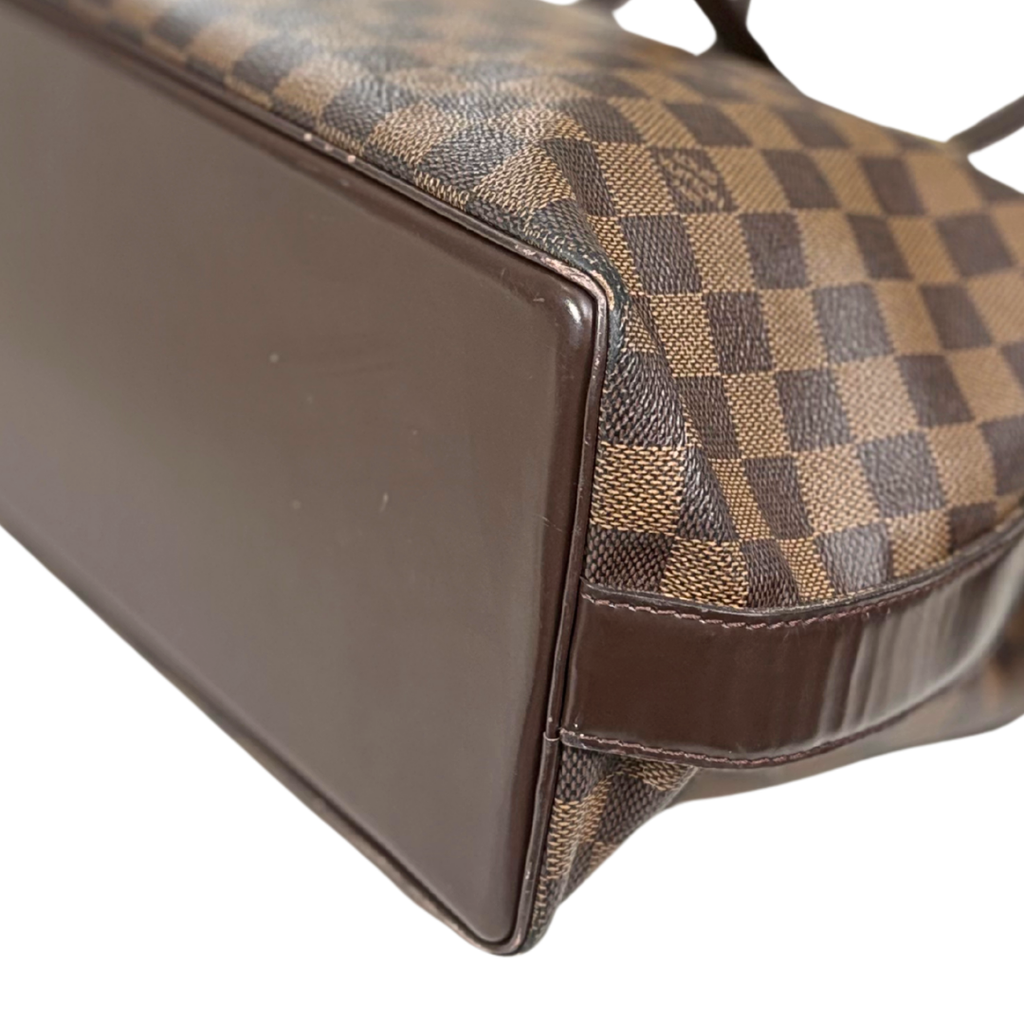 Chelsea Tote Bag Damier Ebene Canvas Gold Hardware