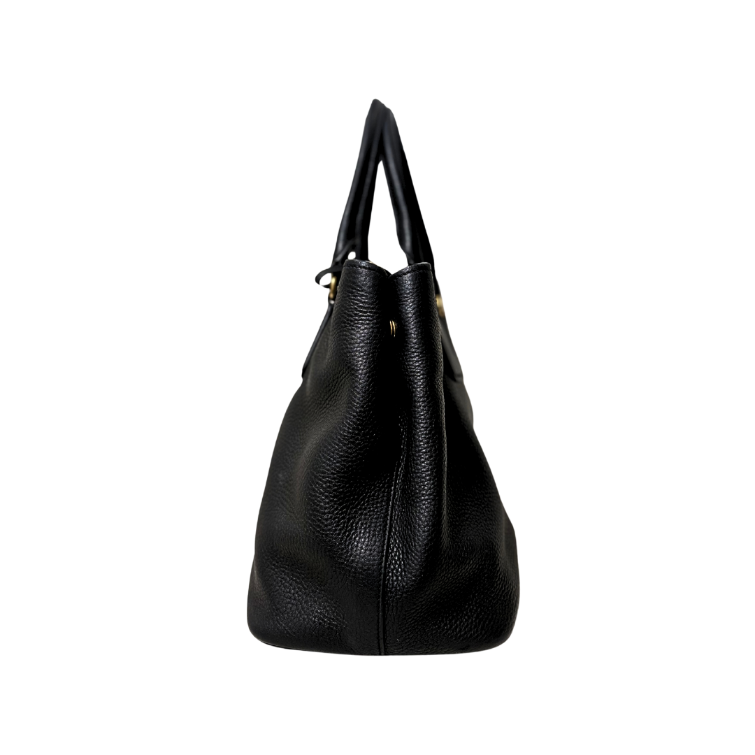 Vitello Daino Tote Bag Gold Hardware