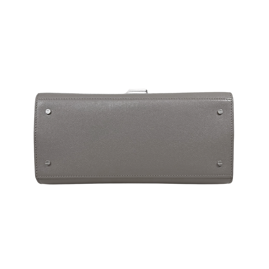 Cassandra Top Handle Bag Grey Silver Hardware