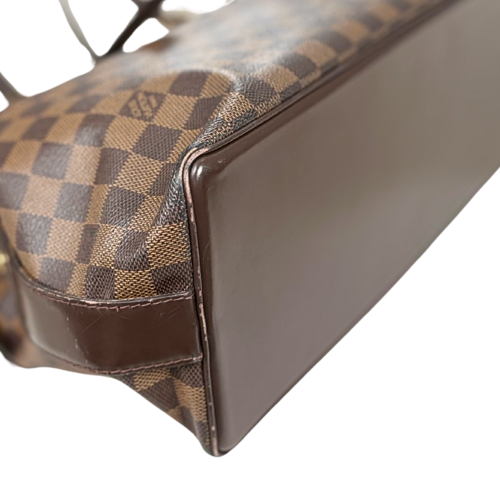 Chelsea Tote Bag Damier Ebene Canvas Gold Hardware