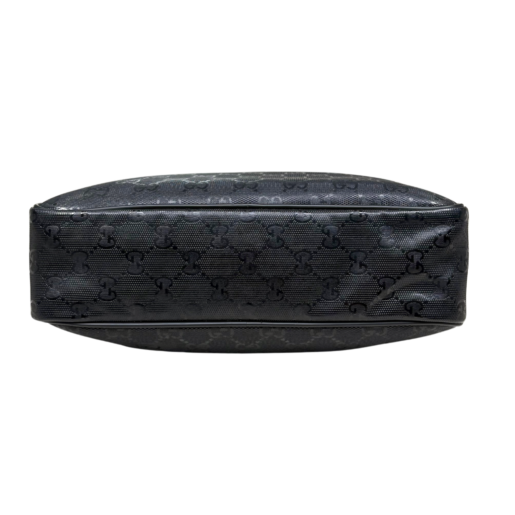 Imprime Messenger Bag Black GG Coated Canvas Silver-Tone Hardware