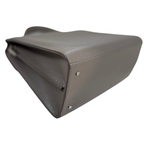 Cassandra Top Handle Bag Grey Silver Hardware