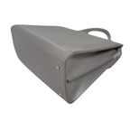 Cassandra Top Handle Bag Grey Silver Hardware