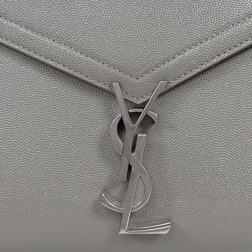 Cassandra Top Handle Bag Grey Silver Hardware