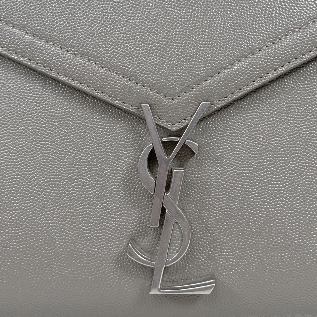 Cassandra Top Handle Bag Grey Silver Hardware
