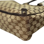 Abbey D-Ring Brown GG Canvas Silver Hardware