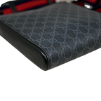 Messenger Bag GG Supreme Canvas Black Small Silver Hardware