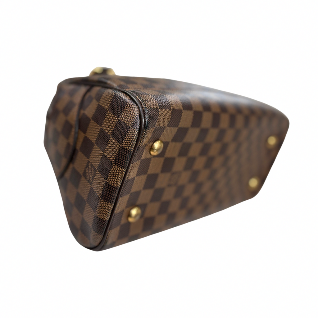 Duomo Boston Bag Damier Ebene Gold Hardware