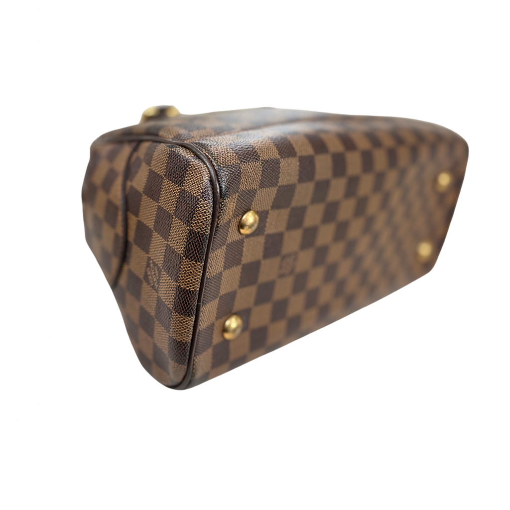 Duomo Boston Bag Damier Ebene Gold Hardware