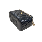 Vanity Case Pearl Crush Lambskin Leather Gold Hardware Microchip